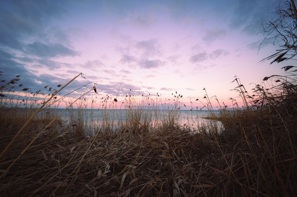 Abendstimmung am Stettiner Haff bei Grambin